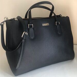 Kate Spade Laurel Way Saffiano Leather Black Handbag Purse Crossbody MSRP $429